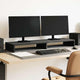 Vidaxx support pour moniteur chêne noir 100x27x10 cm bois d'ingénierie