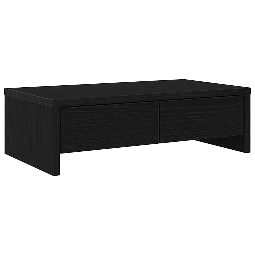Vidaxxl support pour écran avec tiroirs, chêne noir, 50x27x15 cm, bois d'ingénierie