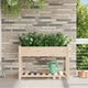 Vidaxxl pot de fleur de jardin beige 115 x 59 x 76,5 cm bois de pin massif
