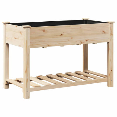 Vidaxxl pot de fleur de jardin beige 115 x 59 x 76,5 cm bois de pin massif