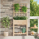 Vidaxl pot de fleur de jardin beige 71 x 38 x 152 cm bois de pin massif
