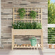 Vidaxxl pot de fleur de jardin beige 115 x 60,5 x 153 cm bois de pin massif