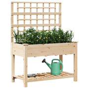 Vidaxxl pot de fleur de jardin beige 115 x 60,5 x 153 cm bois de pin massif - afbeelding 3