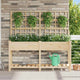 Vidaxxl pot de fleur de jardin beige 161 x 46 x 152,5 cm bois de pin massif
