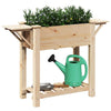 Vidaxl pot de fleur de jardin beige 111 x 37 x 76,5 cm bois de pin massif