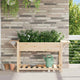 Vidaxxl pot de fleur de jardin beige 155 x 59 x 76,5 cm bois de pin massif