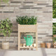 Vidaxxl pot de fleur de jardin beige 60,5 x 60 x 76,5 cm bois de pin massif