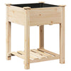Vidaxxl pot de fleur de jardin beige 60,5 x 60 x 76,5 cm bois de pin massif