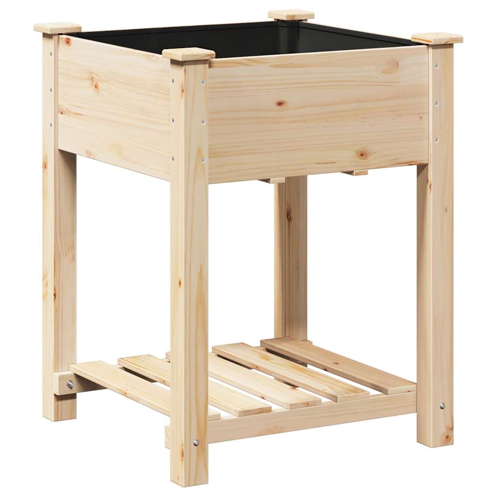Vidaxxl pot de fleur de jardin beige 60,5 x 60 x 76,5 cm bois de pin massif