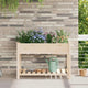 Vidaxxl pot de fleur de jardin beige 115 x 59 x 76,5 cm bois de pin massif