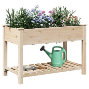 Vidaxxl pot de fleur de jardin beige 115 x 59 x 76,5 cm bois de pin massif - afbeelding 3