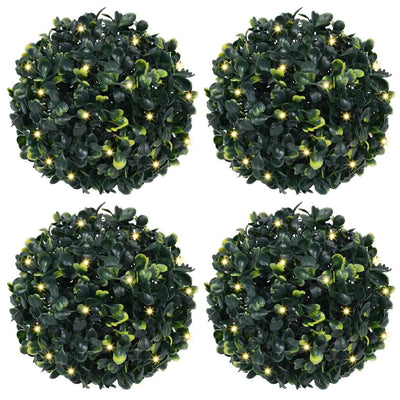 Vidaxx boules de buis artificiel avec éclairage LED 4 pcs 12 cm vert