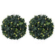 Vidaxx boules de buis artificiel avec éclairage LED 2 pcs 22 cm vert