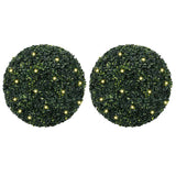 Vidaxx boules de buis artificiel avec éclairage LED 2 pcs 52 cm vert - afbeelding 1
