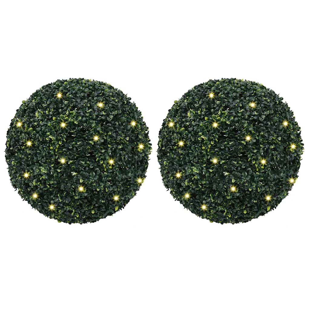 Vidaxx boules de buis artificiel avec éclairage LED 2 pcs 52 cm vert