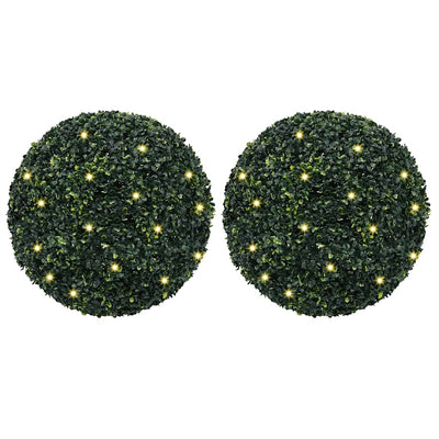 Vidaxx boules de buis artificiel avec éclairage LED 2 pcs 52 cm vert