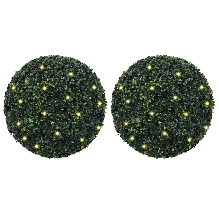 Vidaxx boules de buis artificiel avec éclairage LED 2 pcs 52 cm vert