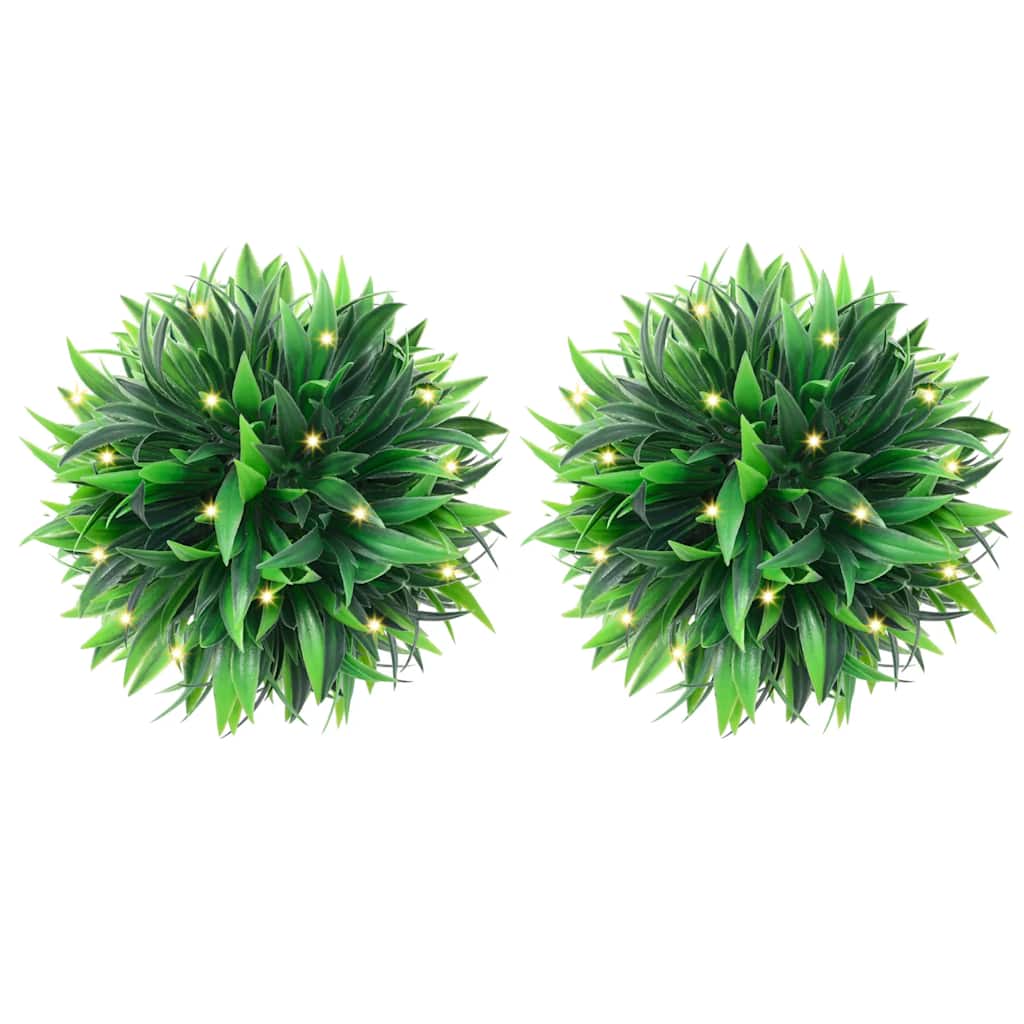 Vidaxx boules de buis artificiel avec éclairage LED 2 pcs 30 cm vert