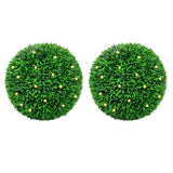 Vidaxx boules de buis artificiel avec éclairage LED 2 pcs 55 cm vert - afbeelding 1