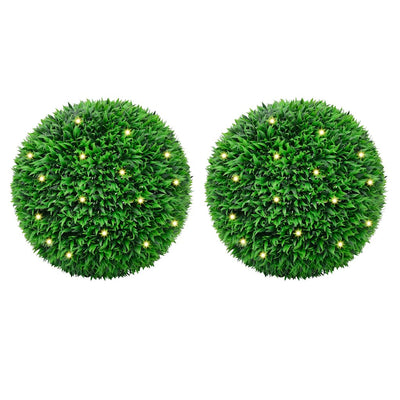 Vidaxx boules de buis artificiel avec éclairage LED 2 pcs 55 cm vert