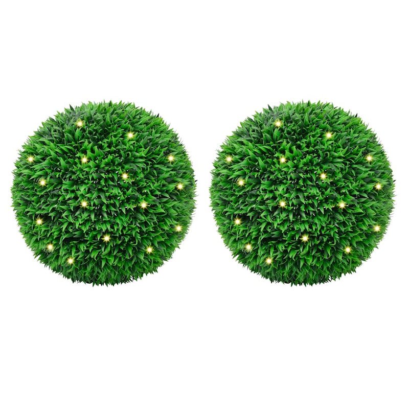 Vidaxx boules de buis artificiel avec éclairage LED 2 pcs 55 cm vert