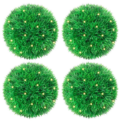 Vidaxx boules de buis artificiel avec éclairage LED 4 pcs 12 cm vert