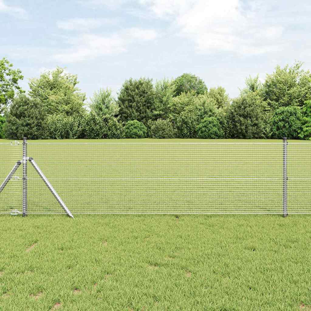 Vidaxl grillage soudé argent 0,4 x 10 m