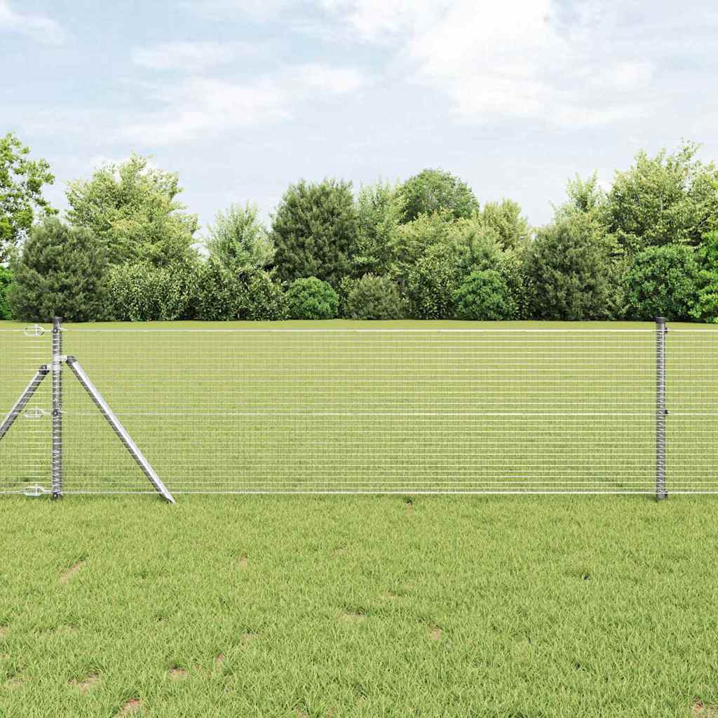 Vidaxl grillage soudé argent 0,4 x 10 m
