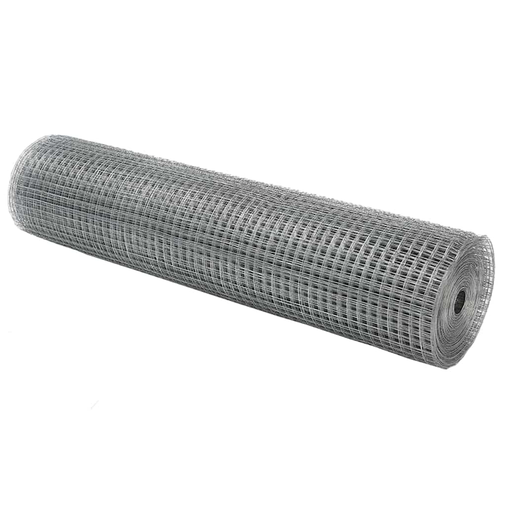 Vidaxl grillage soudé argent 0,4 x 10 m