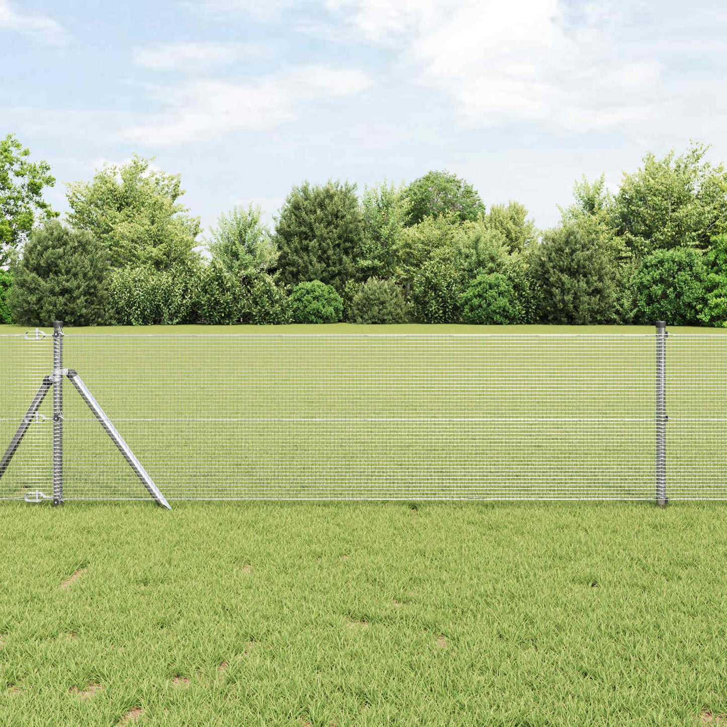 Vidaxl grillage soudé argent 0,6 x 10 m