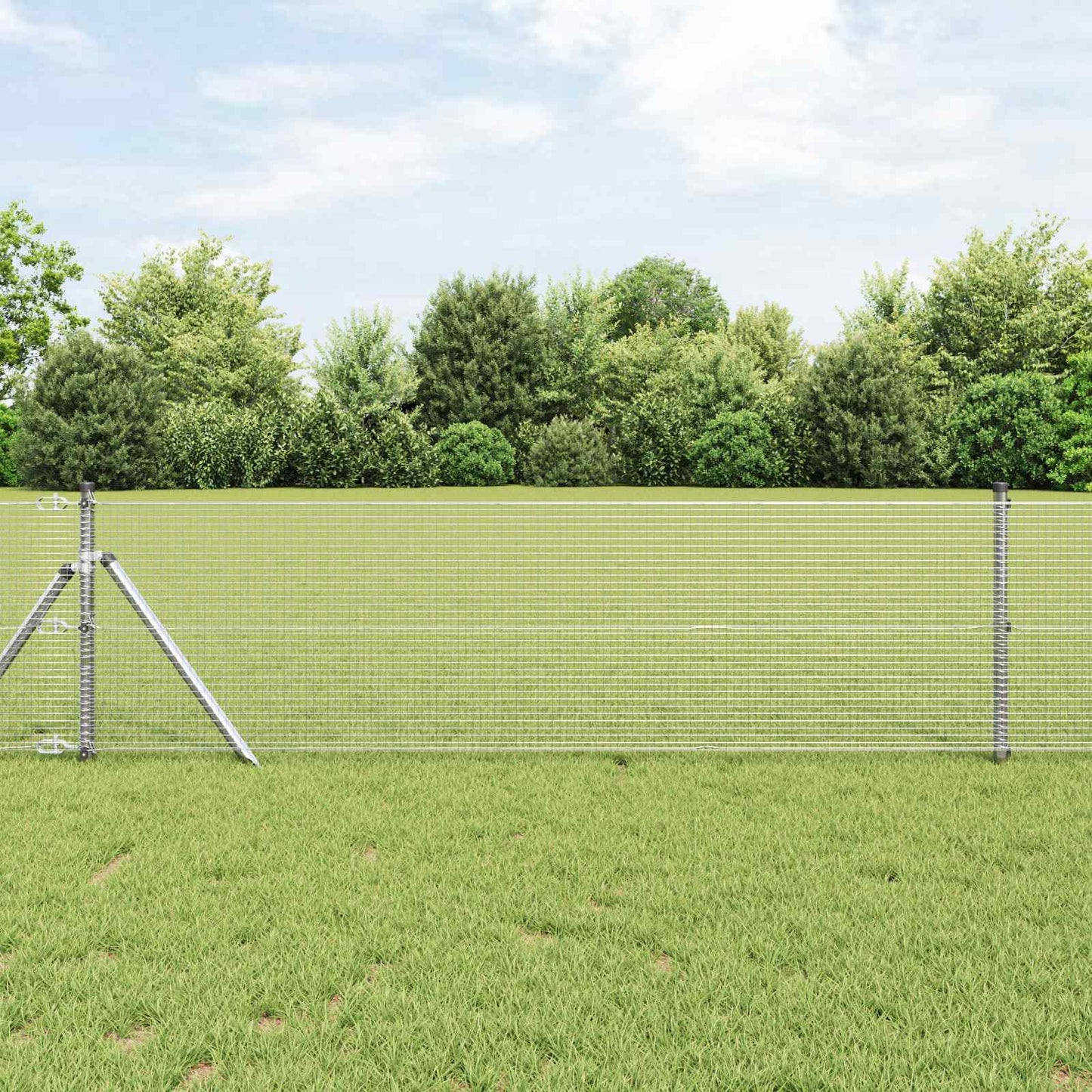 Vidaxl grillage soudé argent 0,6 x 10 m