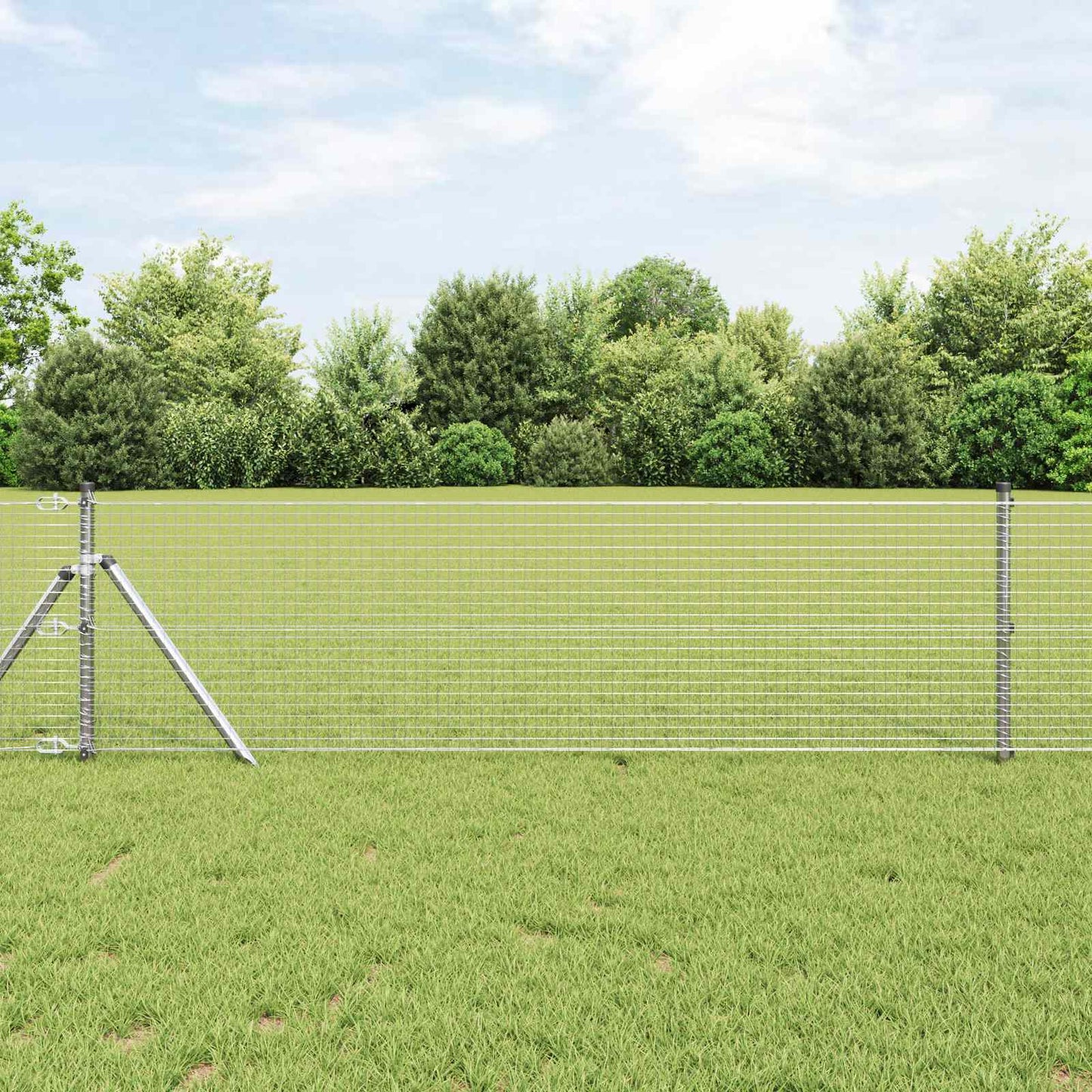Vidaxl grillage soudé argent 0,6 x 10 m