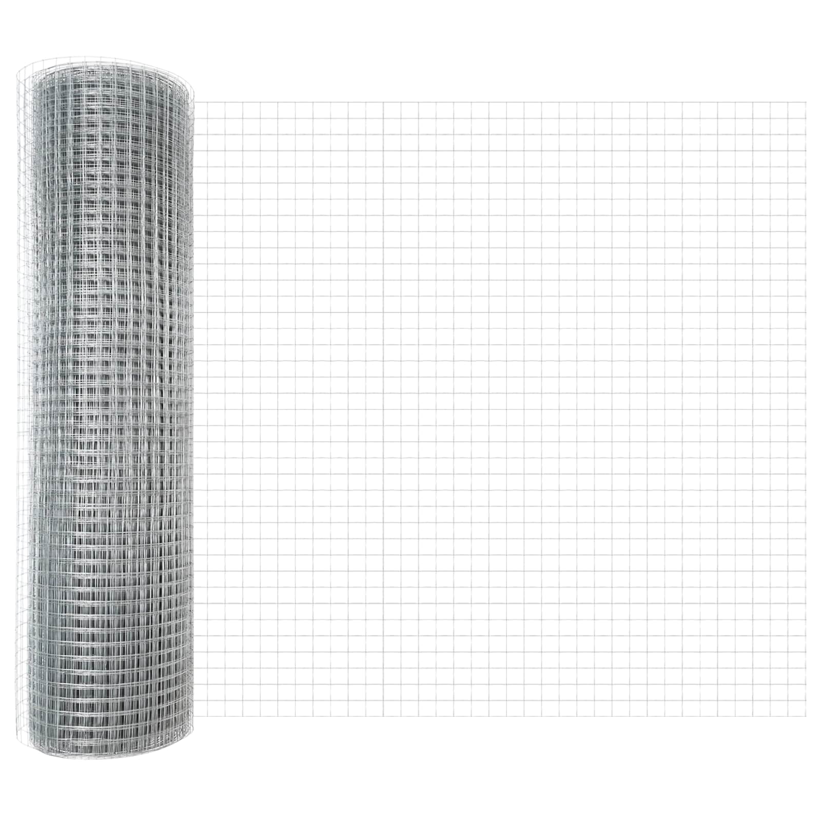 Vidaxl grillage soudé argent 0,6 x 10 m