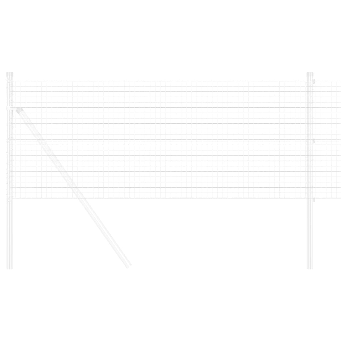 Vidaxl grillage soudé argent 0,6 x 10 m