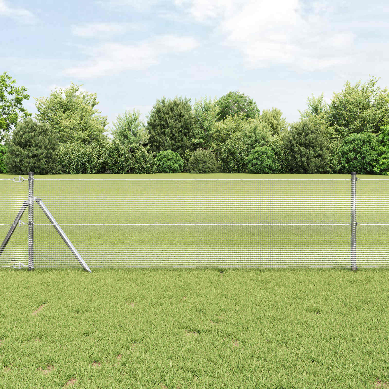 Vidaxl grillage soudé argent 0,8 x 10 m