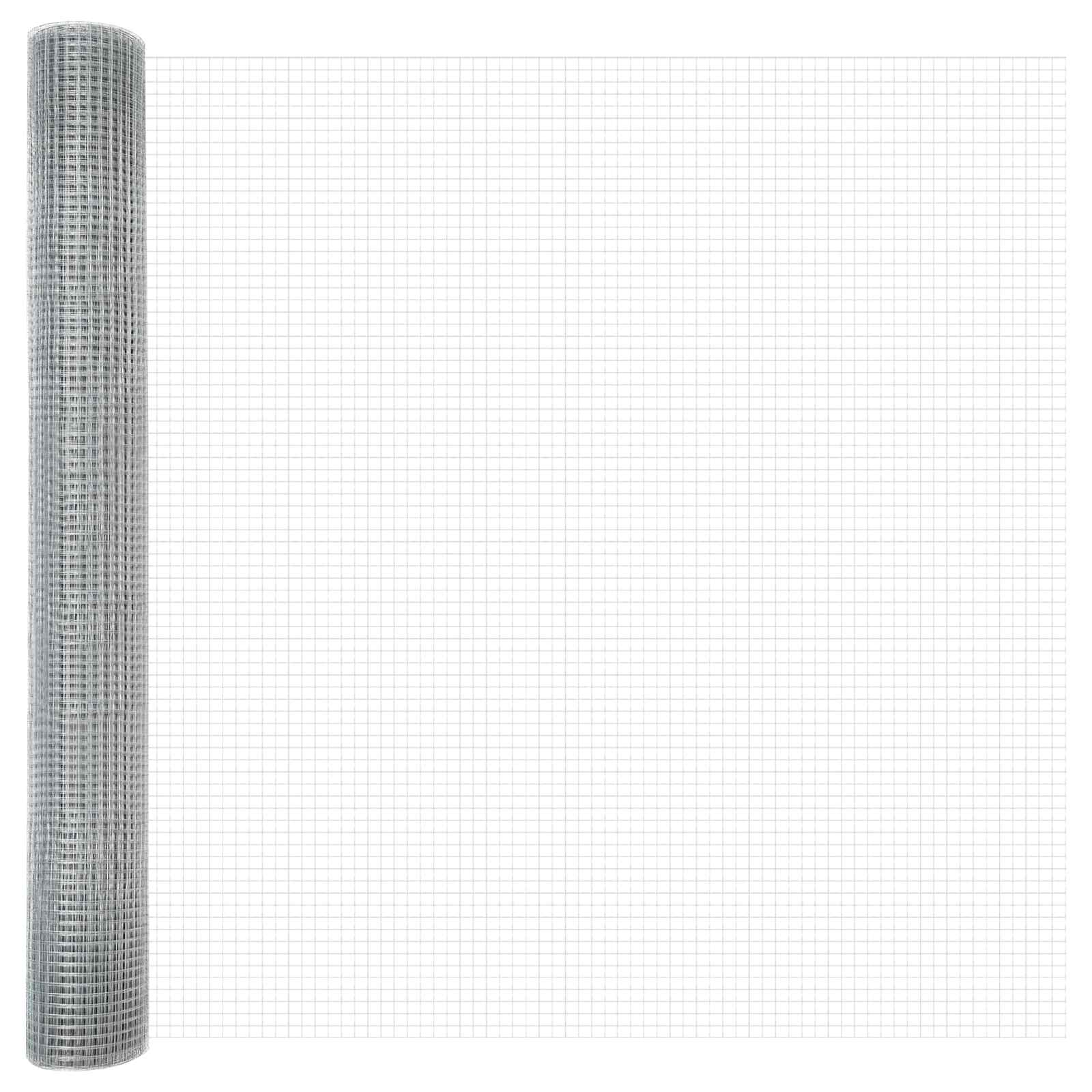 Vidaxl grillage soudé argent 1,2 x 10 m