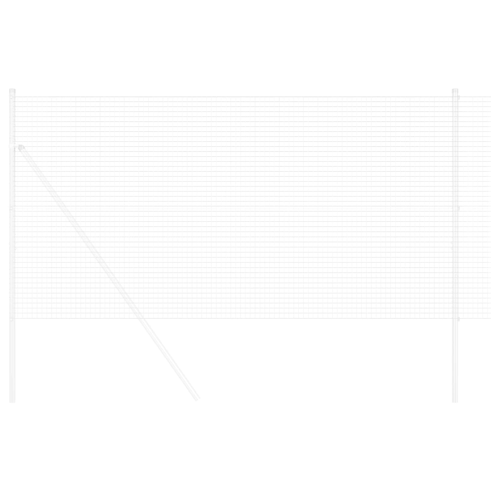 Vidaxl grillage soudé argent 1,2 x 10 m