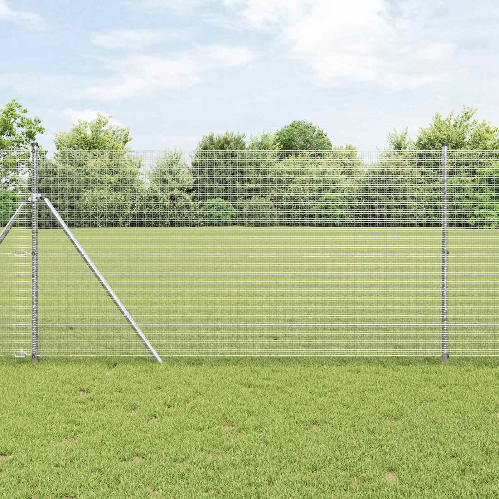 Vidaxl grillage soudé argent 1,4 x 10 m