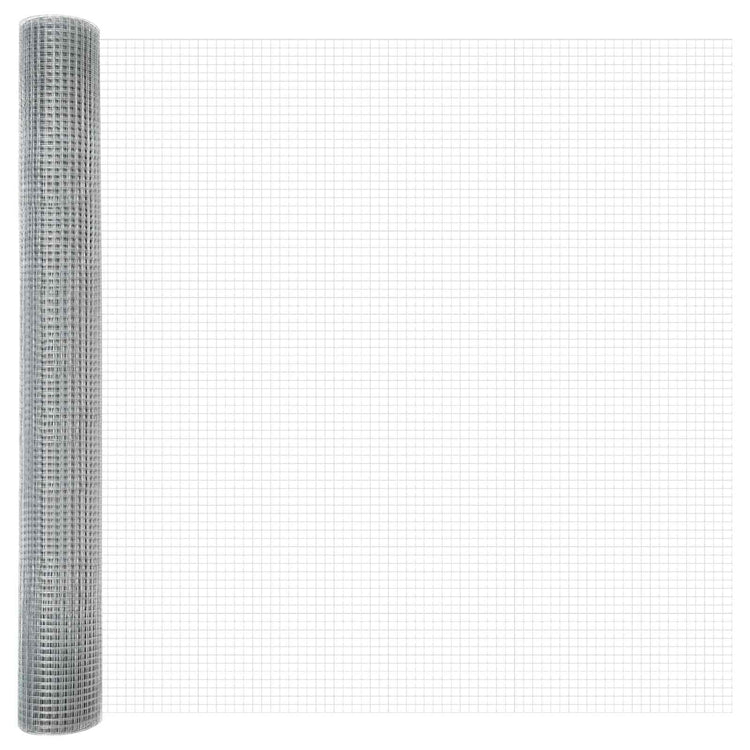 Vidaxl grillage soudé argent 1,4 x 10 m