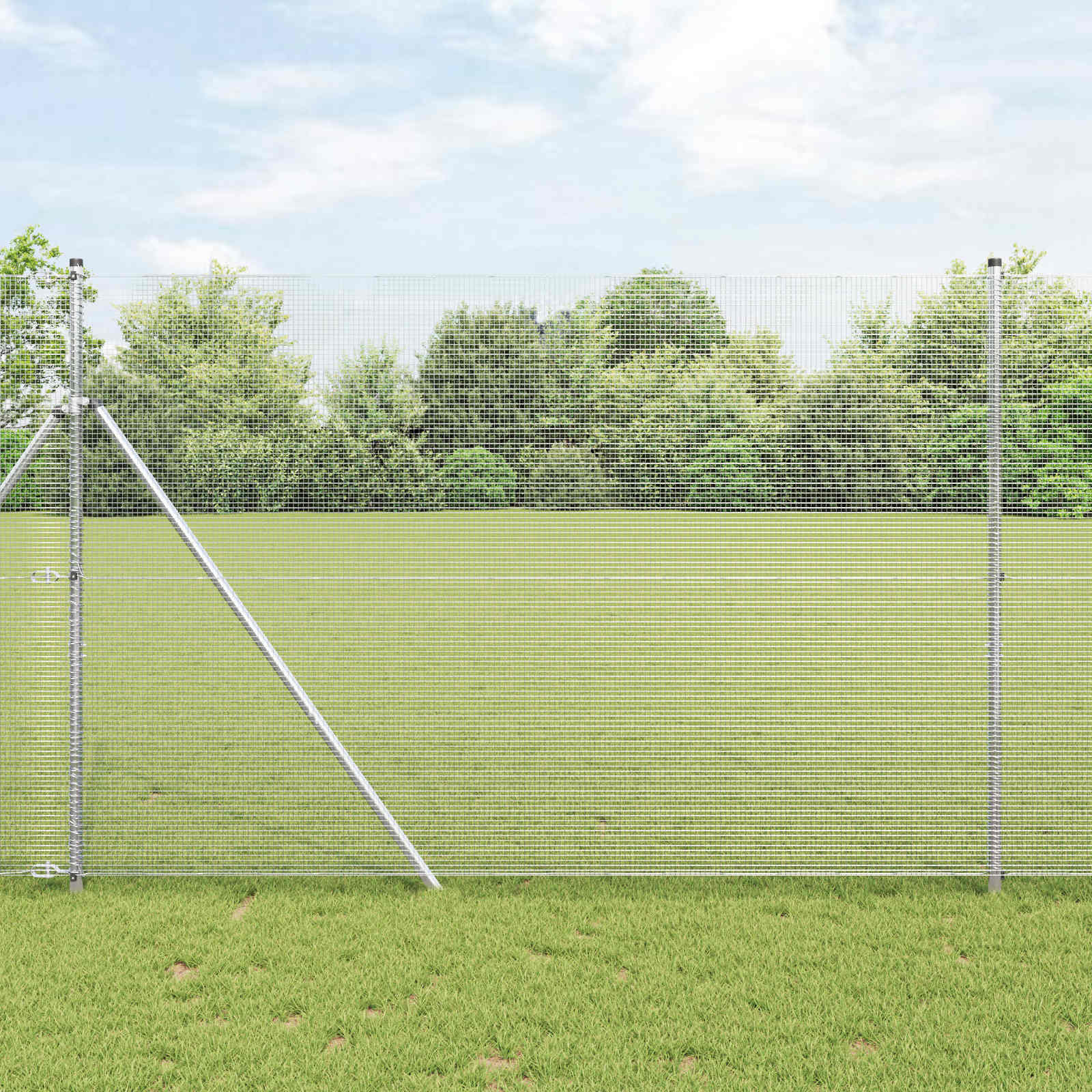 Vidaxl grillage soudé argent 1,6 x 10 m