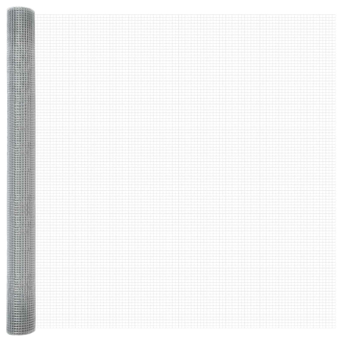 Vidaxl grillage soudé argent 1,6 x 10 m