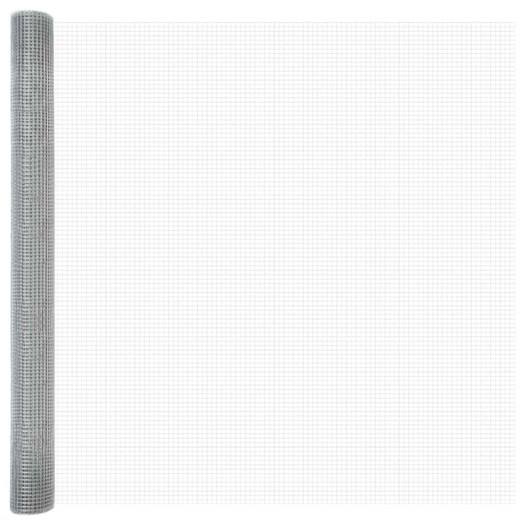 Vidaxl grillage soudé argent 1,6 x 10 m