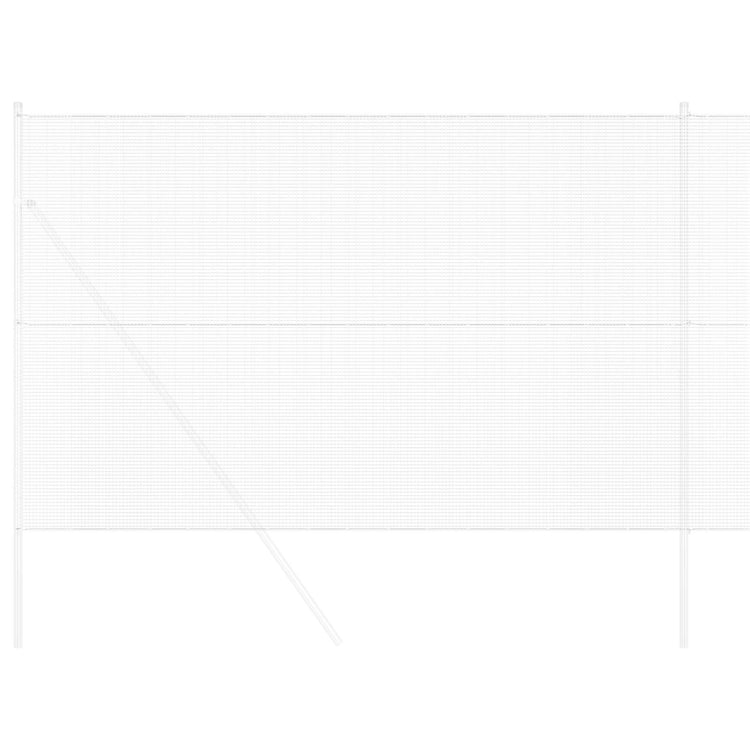 Vidaxl grillage soudé argent 1,6 x 10 m