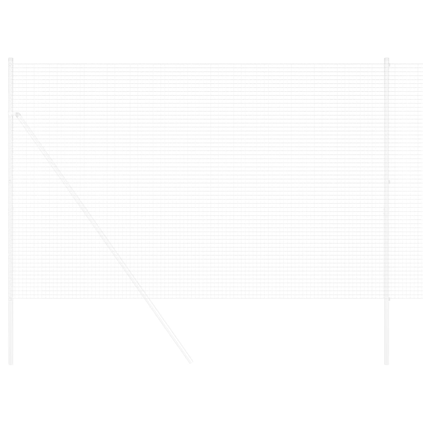 Vidaxl grillage soudé argent 1,6 x 10 m