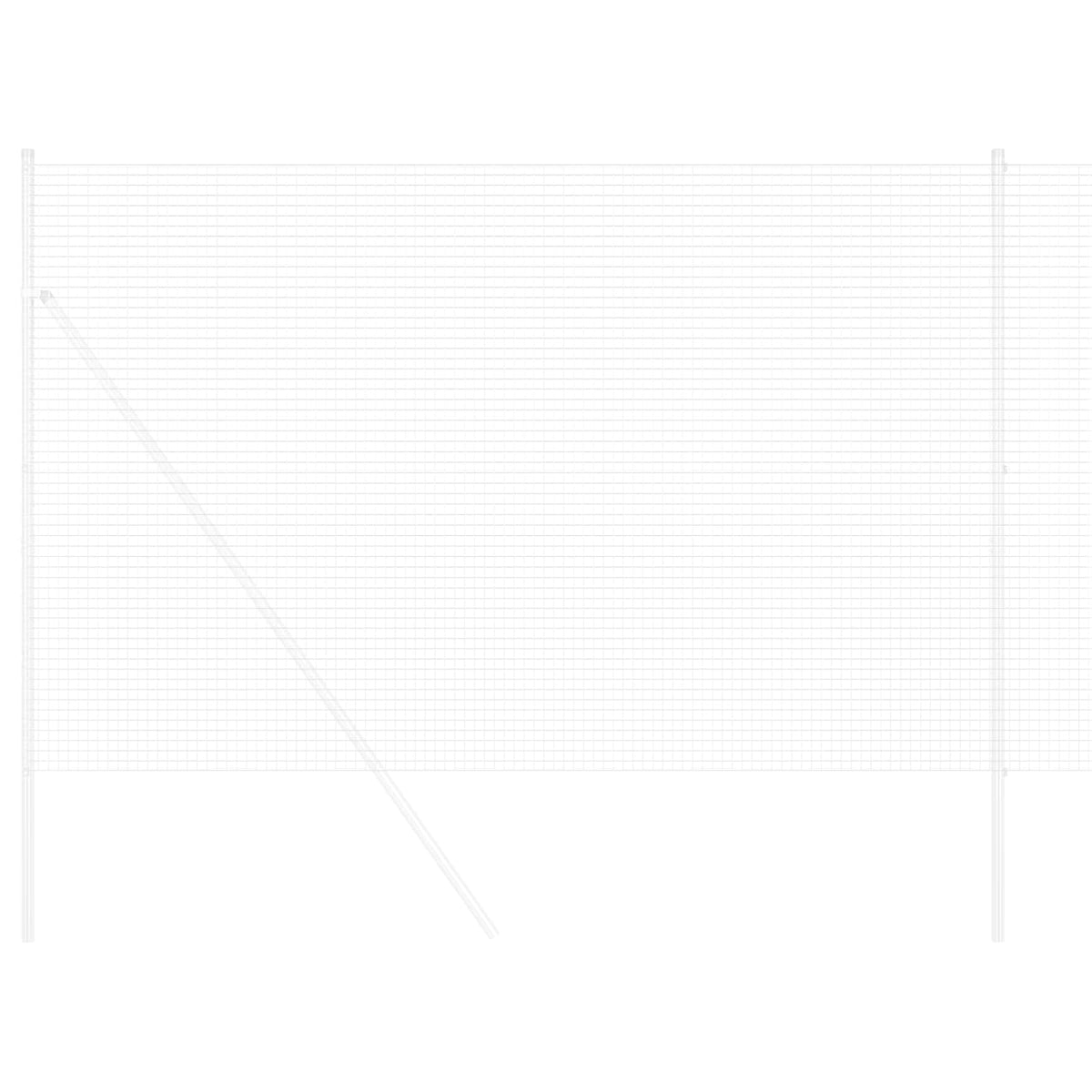 Vidaxl grillage soudé argent 1,6 x 10 m