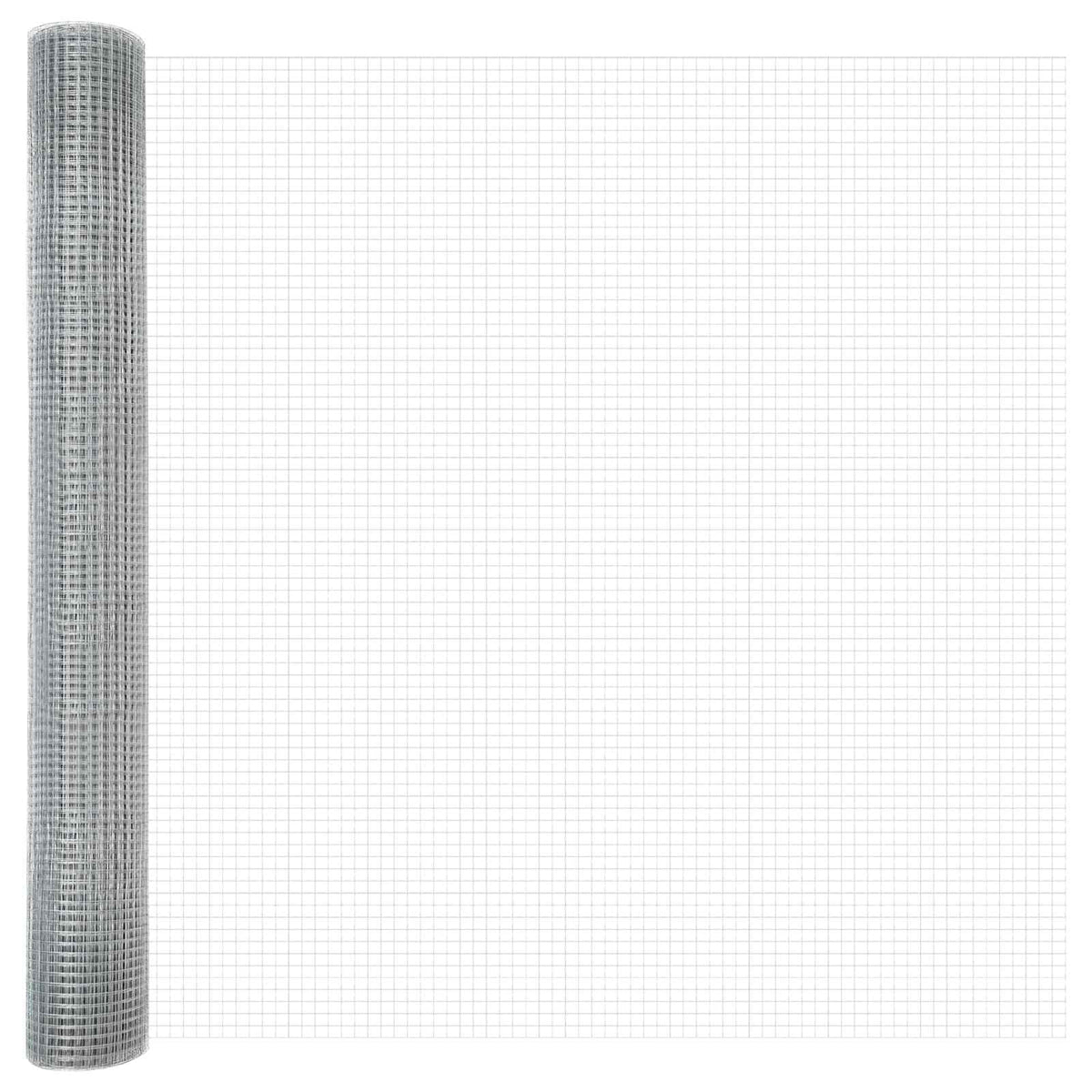 Vidaxl grillage soudé argent 1,4 x 25 m