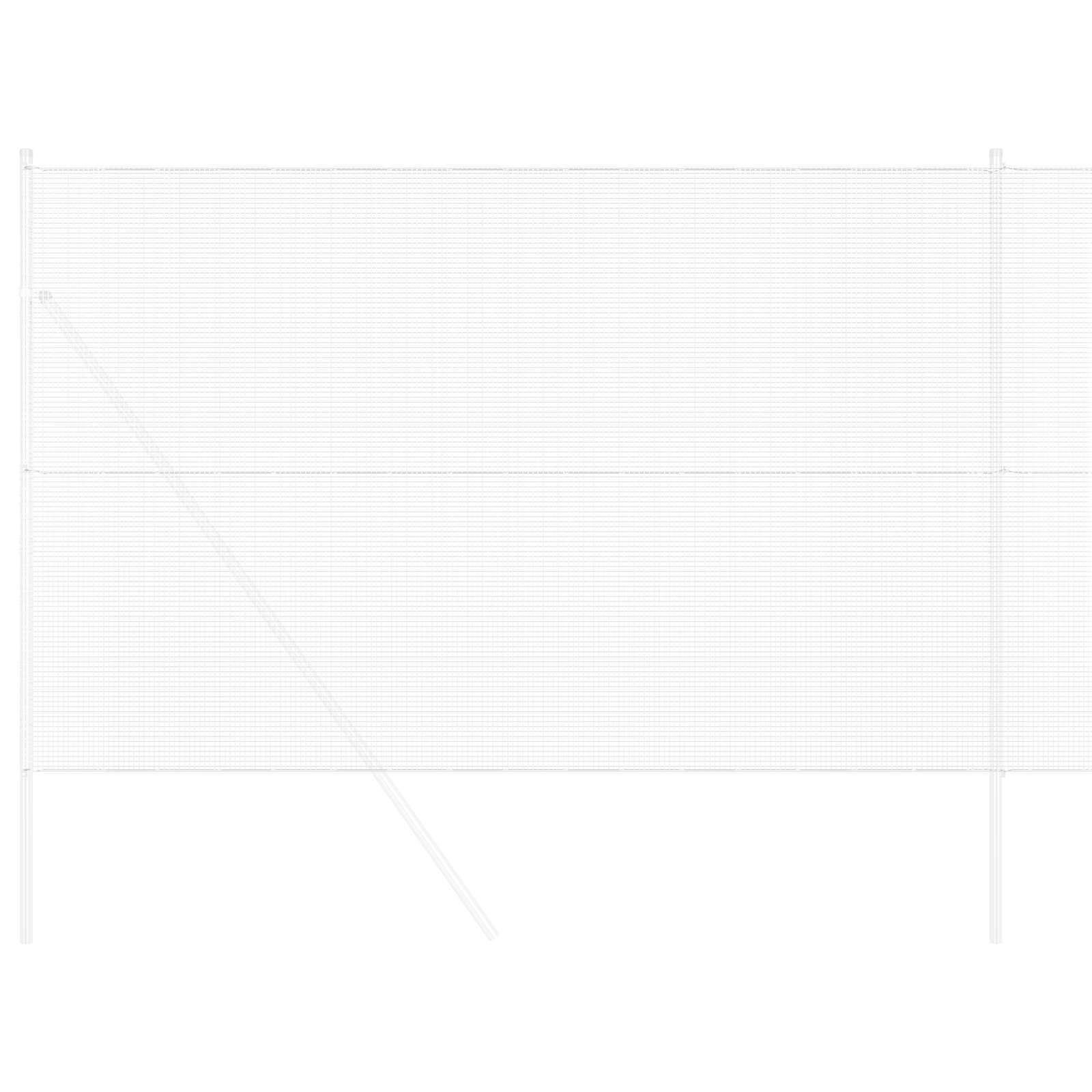 Vidaxl grillage soudé argent 1,6 x 25 m
