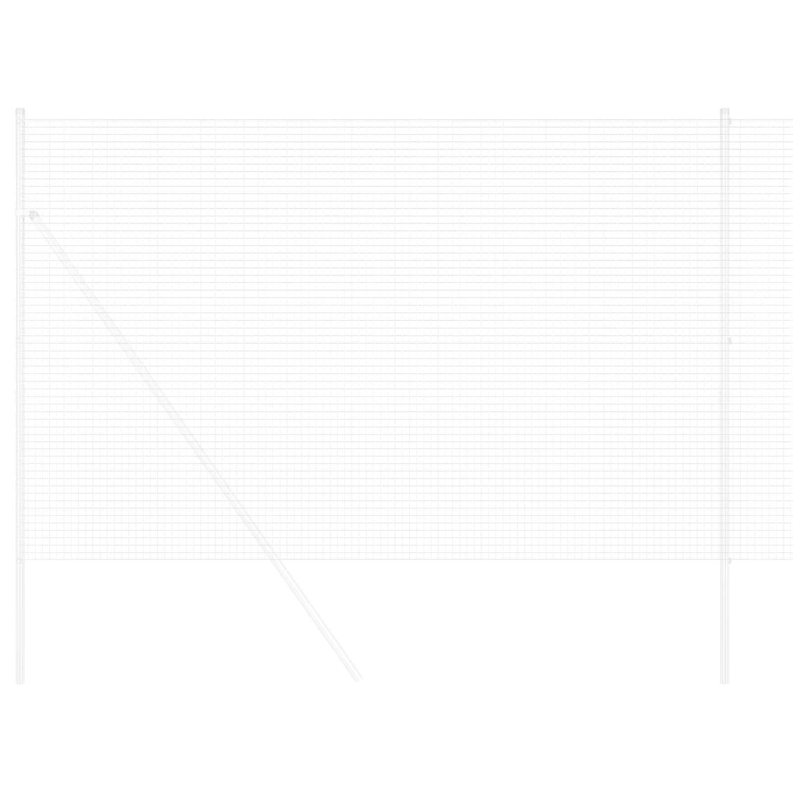 Vidaxl grillage soudé argent 1,6 x 25 m