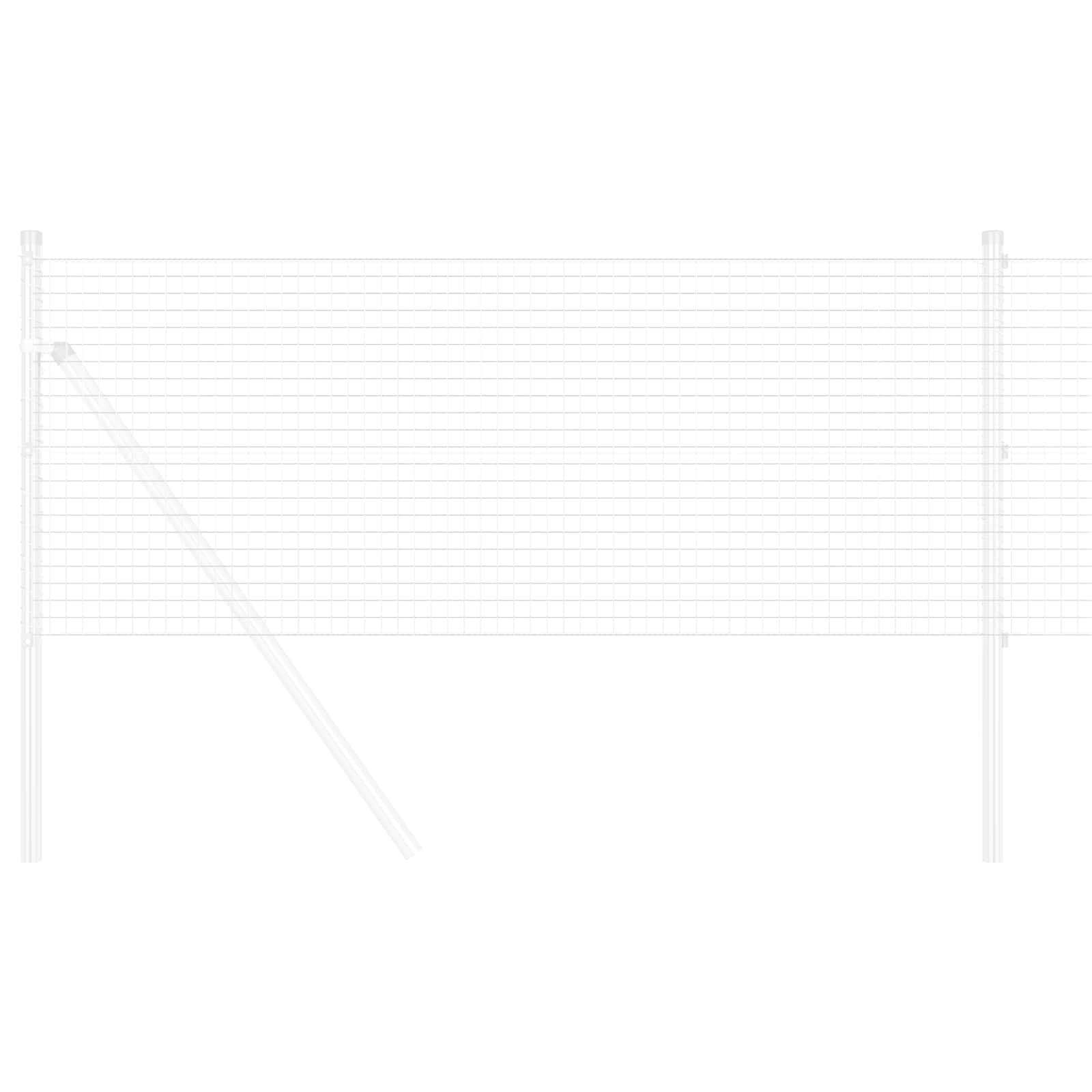 Vidaxl grillage soudé argent 0,5 x 50 m