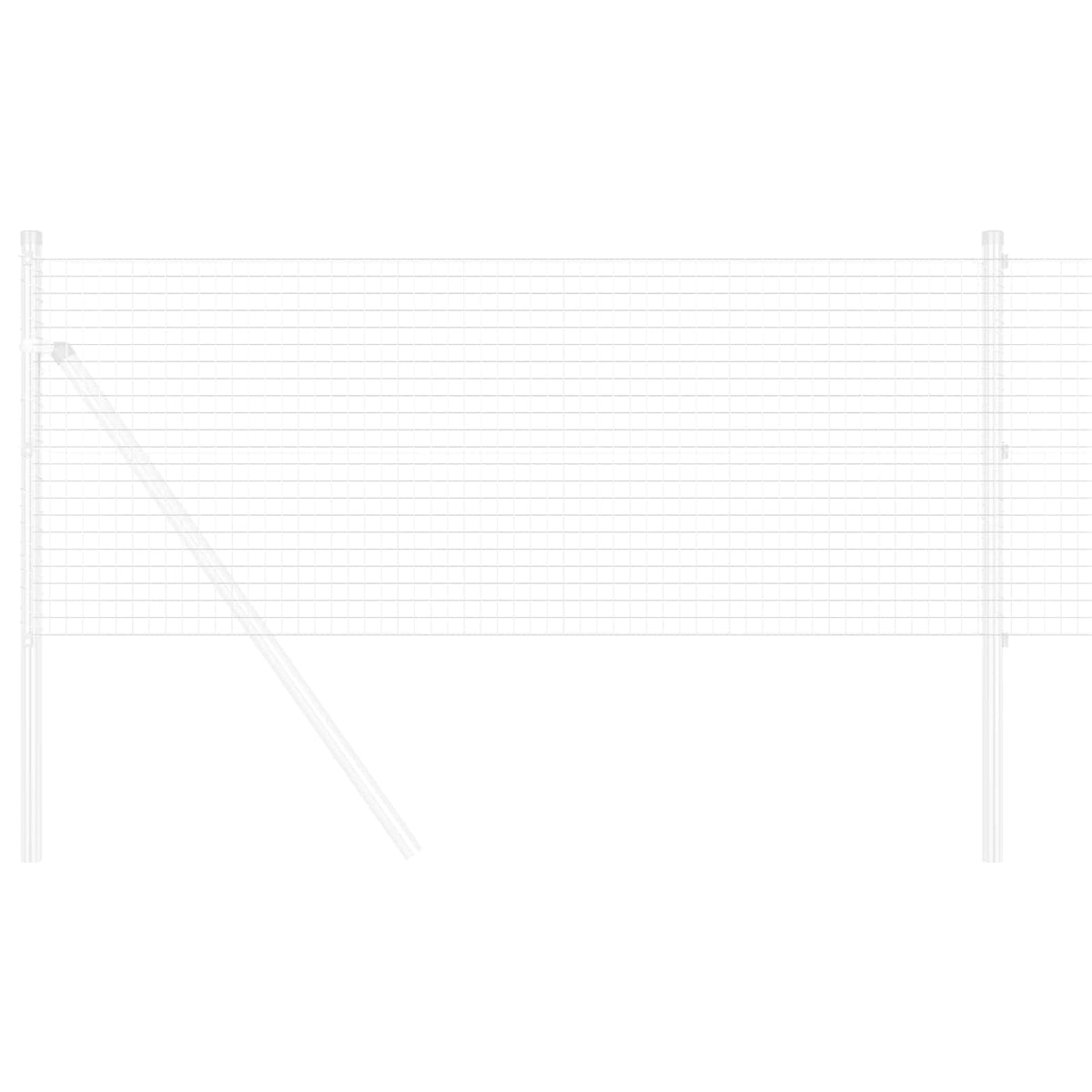 Vidaxl grillage soudé argent 0,8 x 50 m